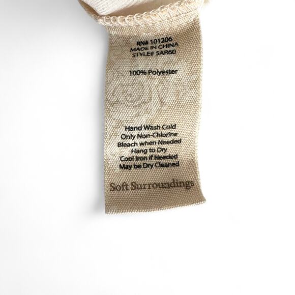 Soft Surroundings Women's Abstract Watercolor Half Button Tunic Top 1X Pink Gray - Picture 7 of 9